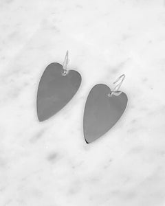 dubbel hart oorbellen zilver