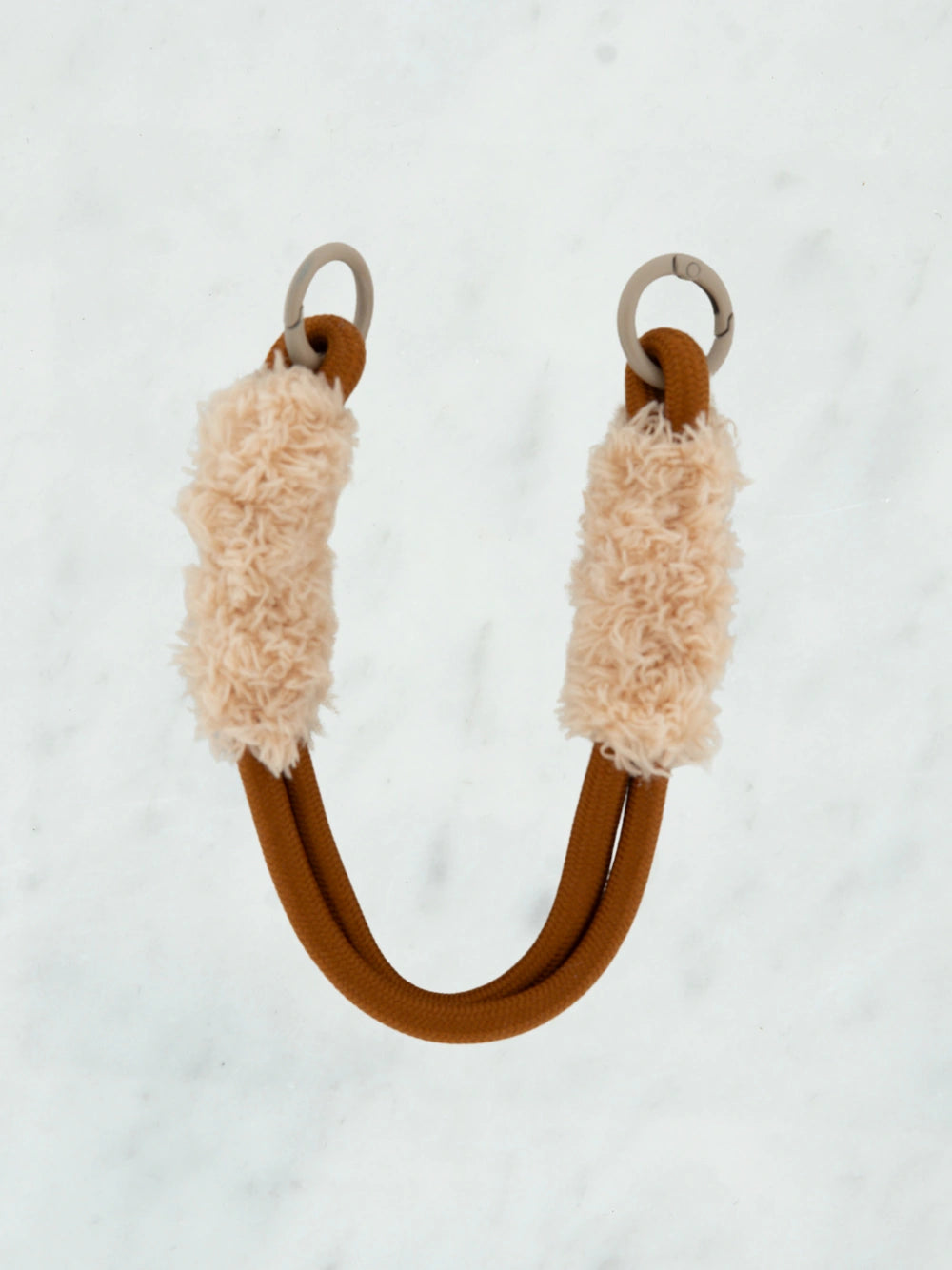 Fluffy short double bag charm