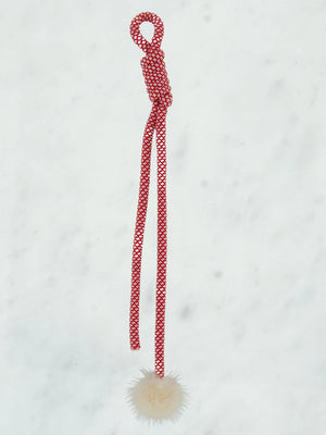 Funky lange tie met pom pom
