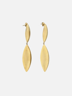 Golden drop oorbellen