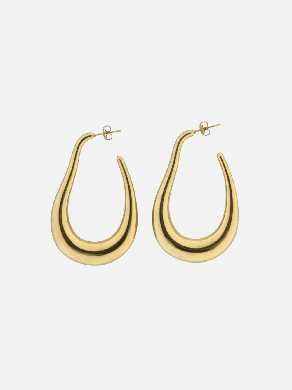 Golden swirl oorbellen