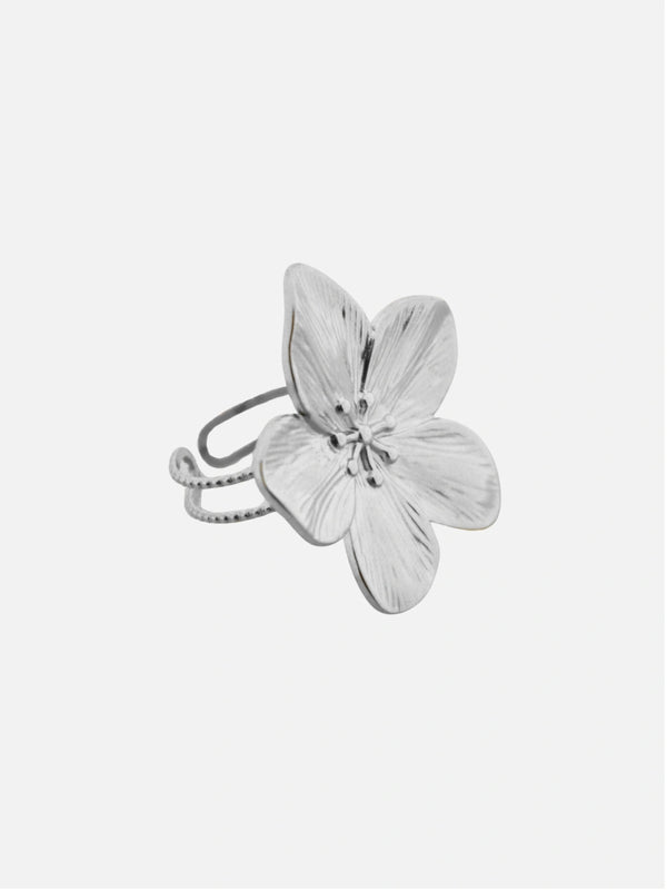 Large flower ring gold