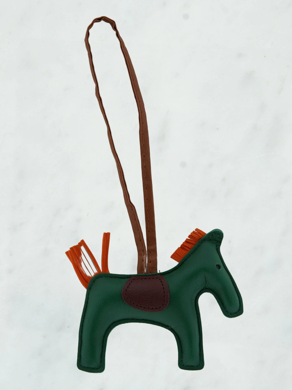 Horse bag charm green