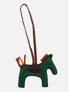 Horse bag charm green