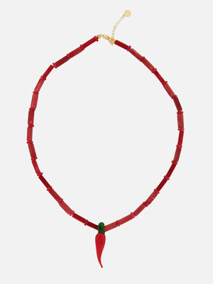 Hot peper stenen ketting
