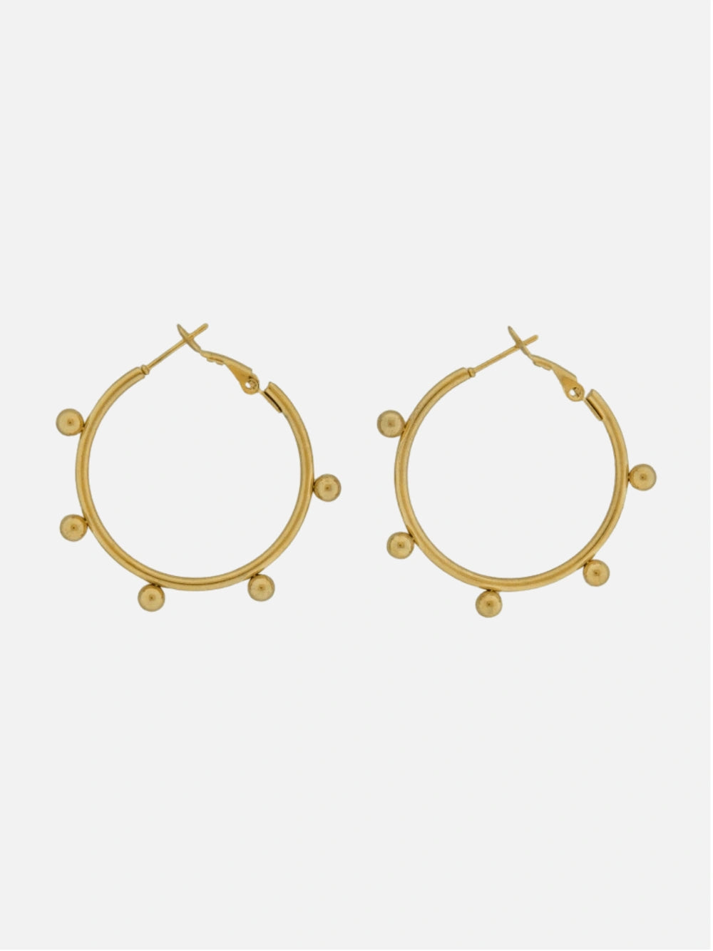 Medium dot hoops