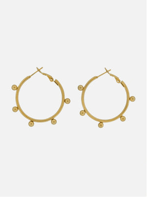 Medium dot hoops