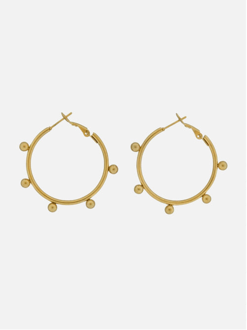 Medium dot hoops
