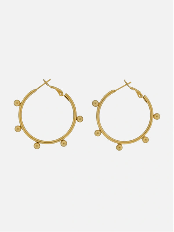 Medium dot hoops