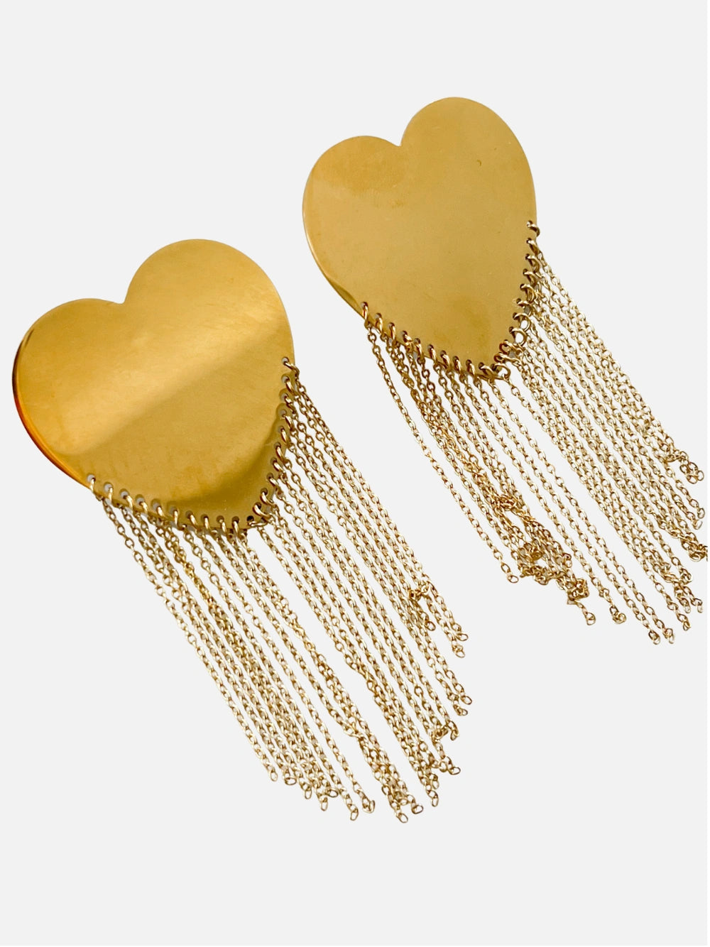 Mega hart glitter disco oorbellen