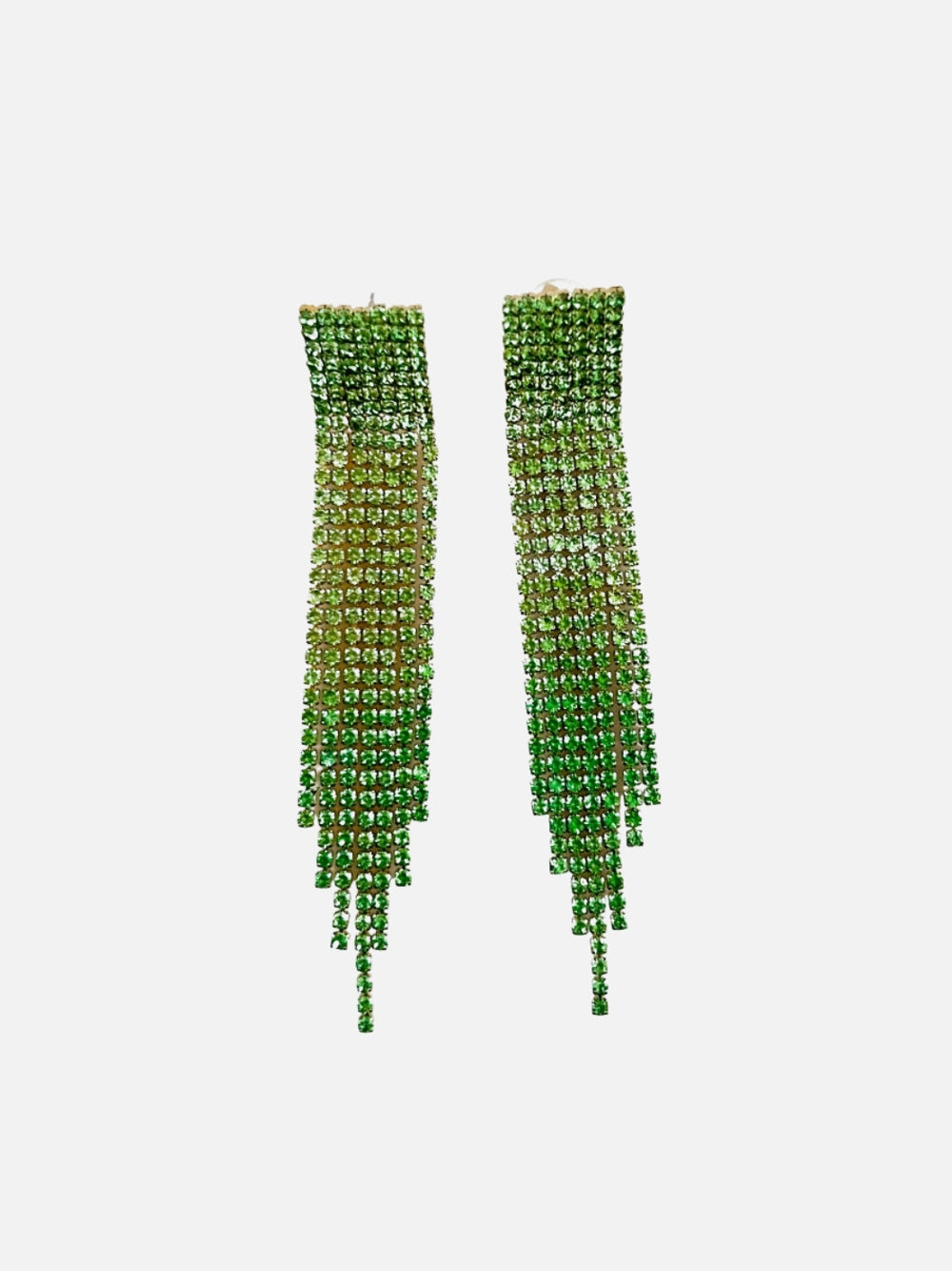 Mega glitter oorbellen groen