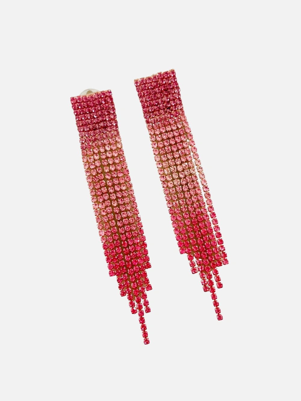 Mega glitter oorbellen roze