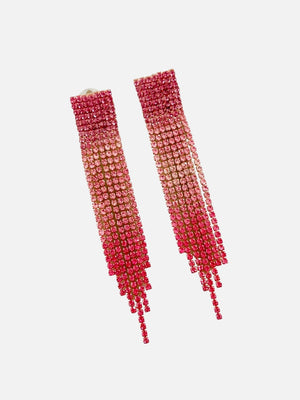 Mega glitter oorbellen roze