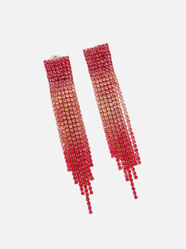 Mega glitter oorbellen roze