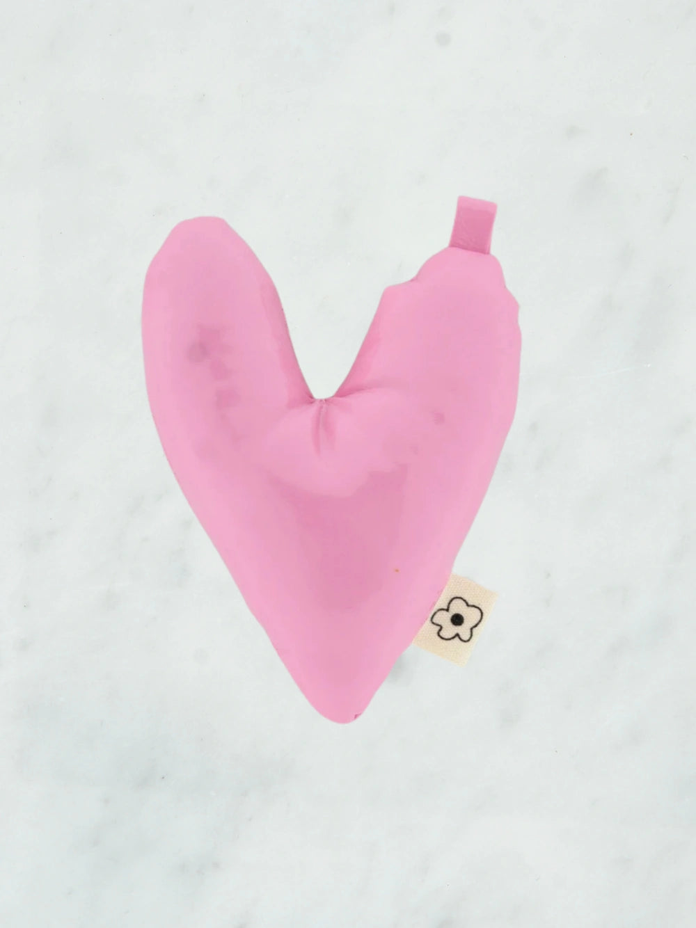 Mega shiny heart bag charm pink