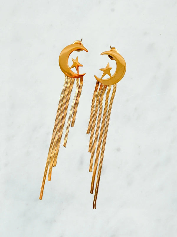 Moon star oorbellen