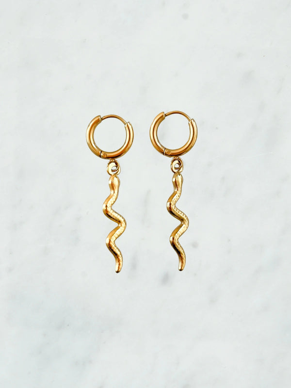 Earrings with snakes