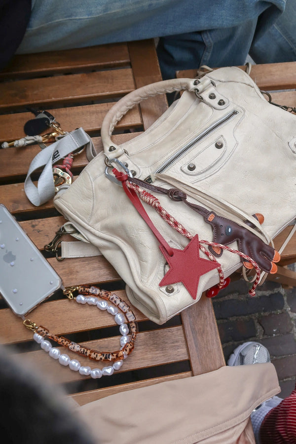 Minimal star bag charm
