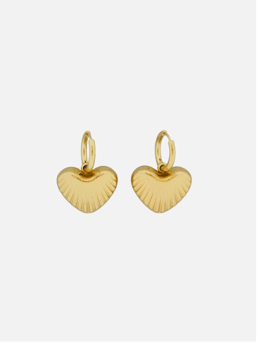 Striped heart earrings