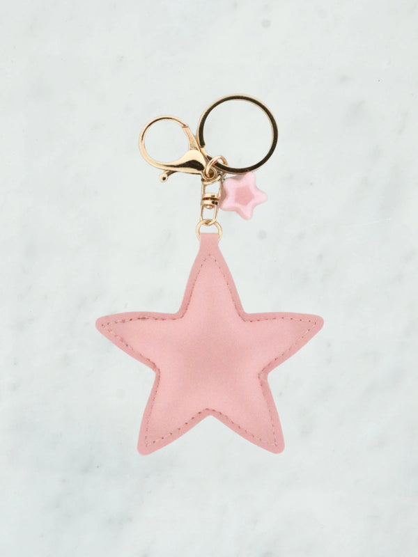 Pink stellar bag charm