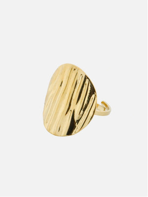 Ronde stripe ring goud