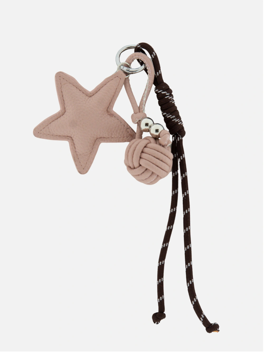 Star dot tie bag charm set