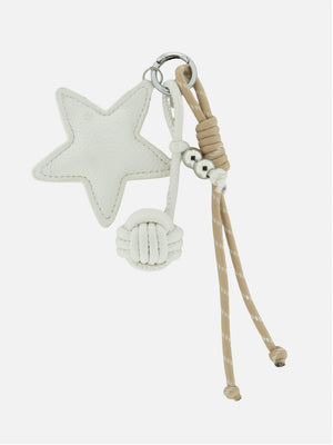 Star dot tie bag charm set
