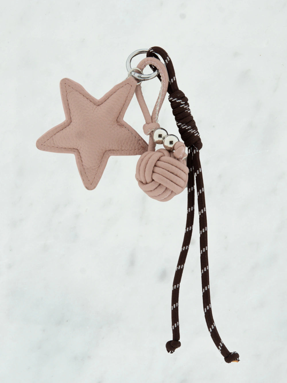 Star dot tie bag charm set