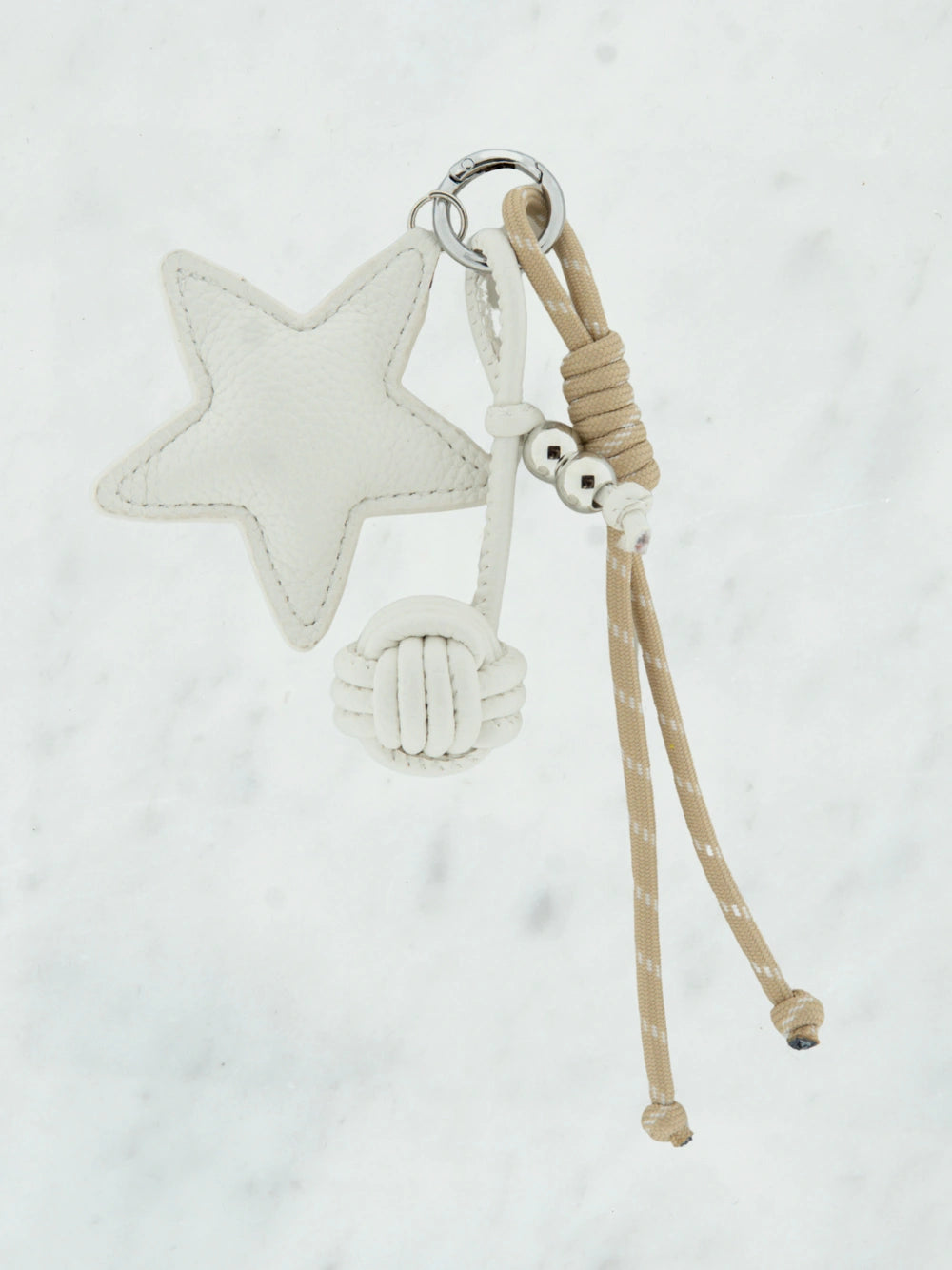 Star dot tie bag charm set