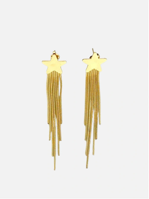 Ster party lange oorbellen