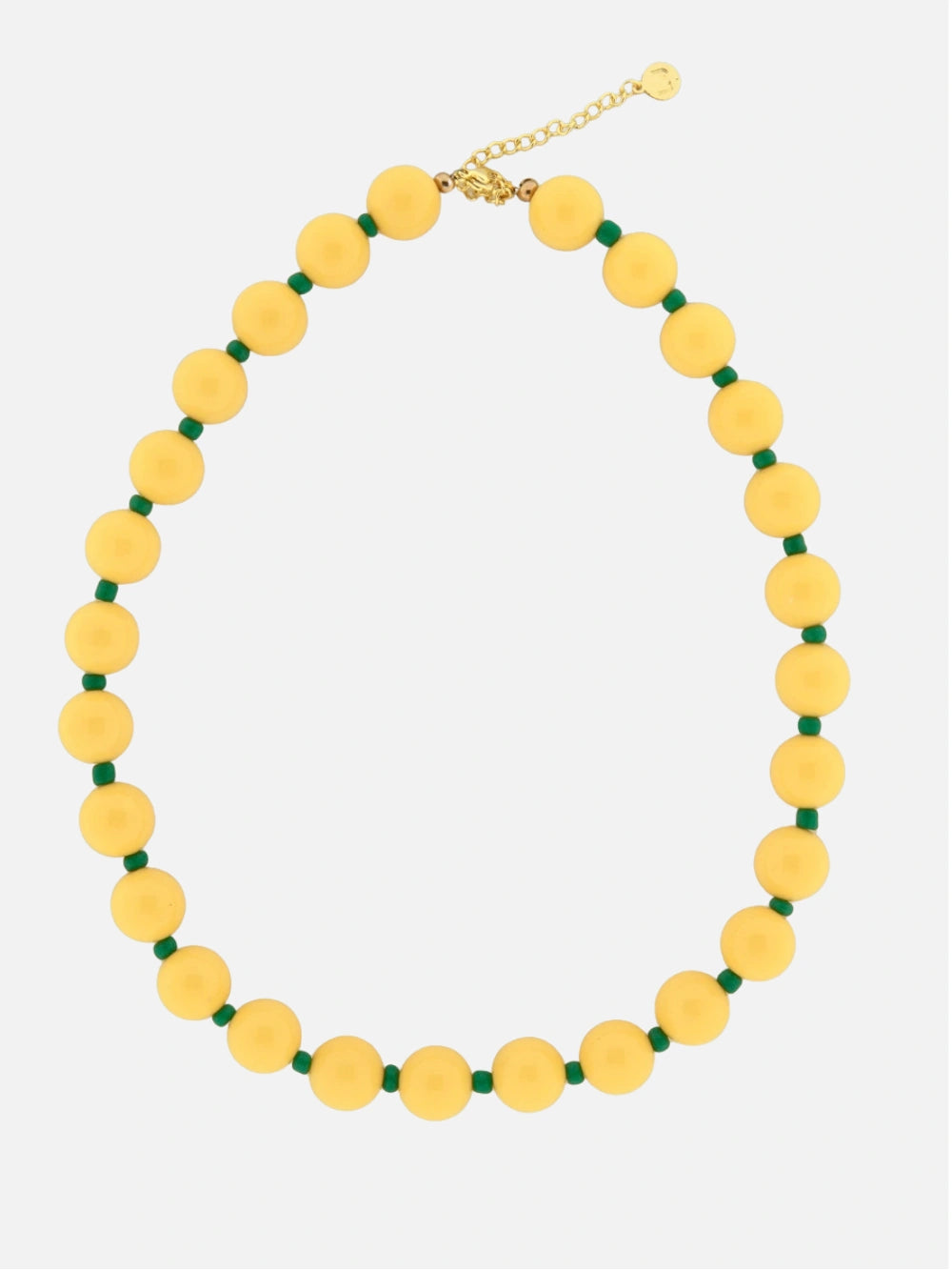 Striped bold beads ketting oranje