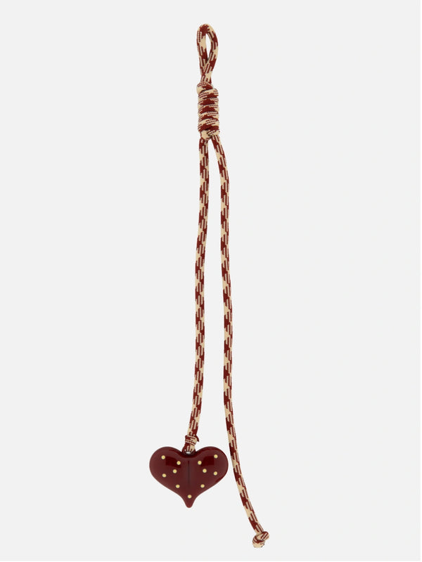 Striped lange tie met hart