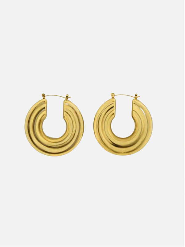 Striped ronde platte hoops