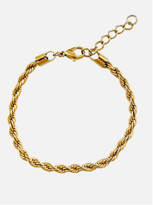 Twisted armbandje goud
