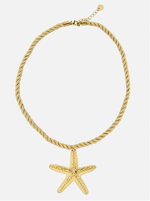 Twisted beige ketting met grote zeester