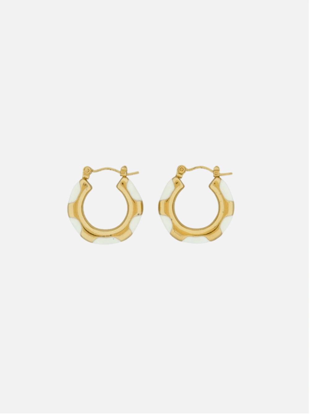 White gold hoops