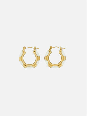 Wit gouden hoops