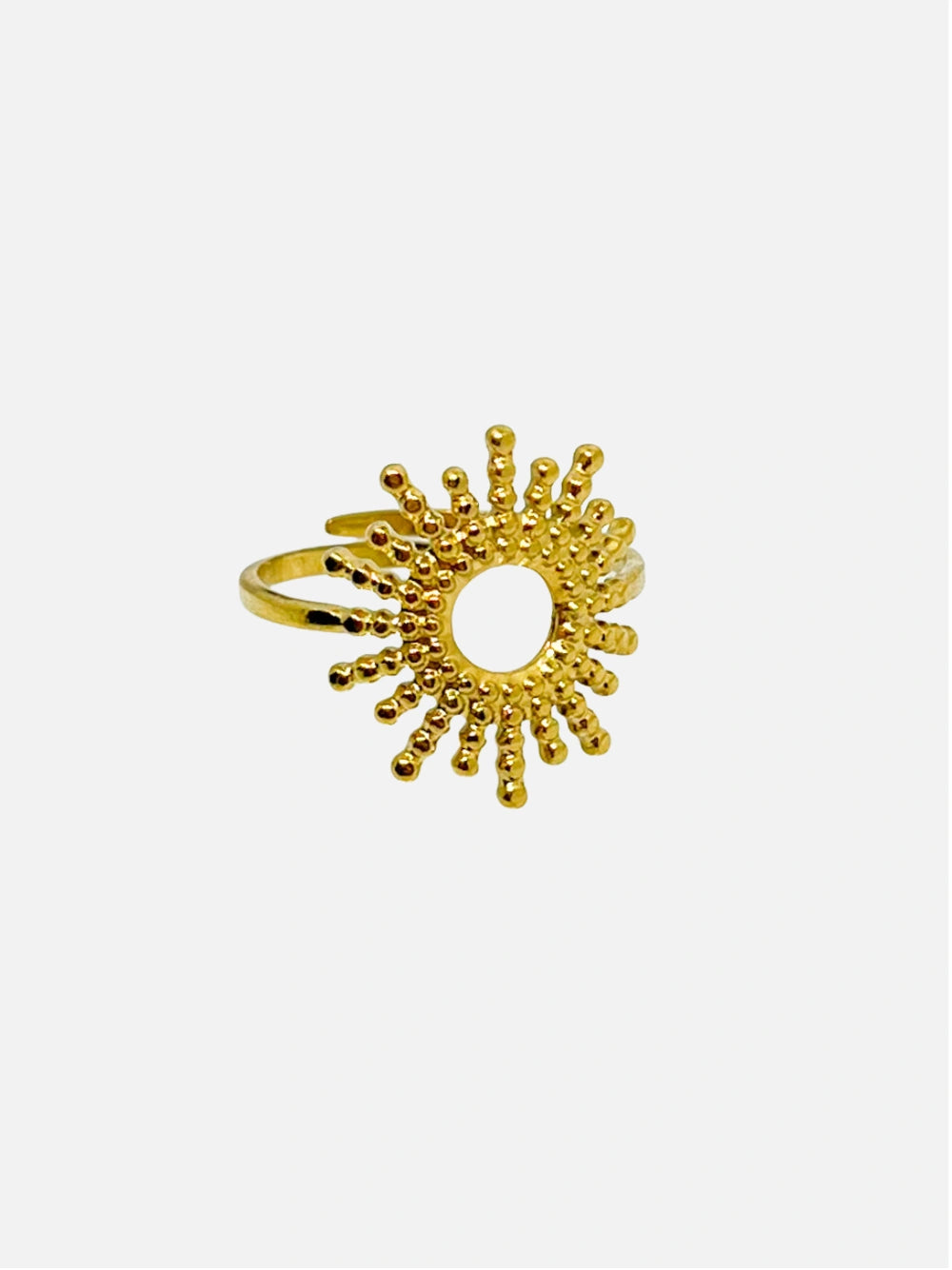 Zonnestraal ring goud